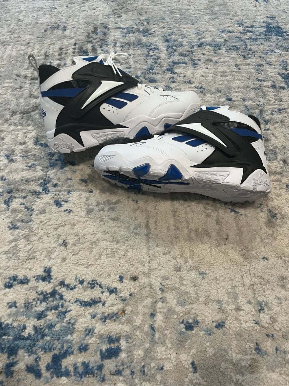 Reebok Preseason 94 Mid White Blue Black Shoes Men'Size 12